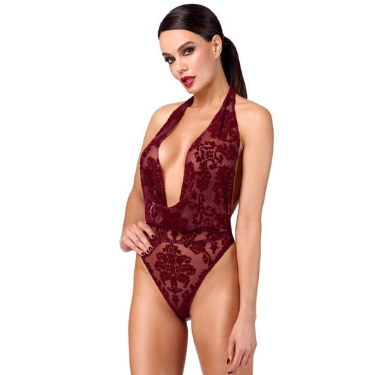 Kink Royal Draped Plunge Bodysuit by Noir Handmade - Teddies and Bodysuits