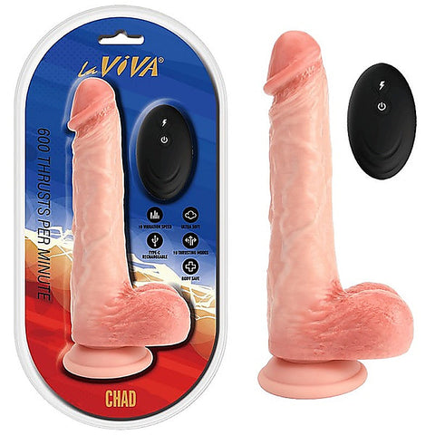 Chad Remote Control Rechargeable Realistic Cock by La Viva - Vibrating Dildos