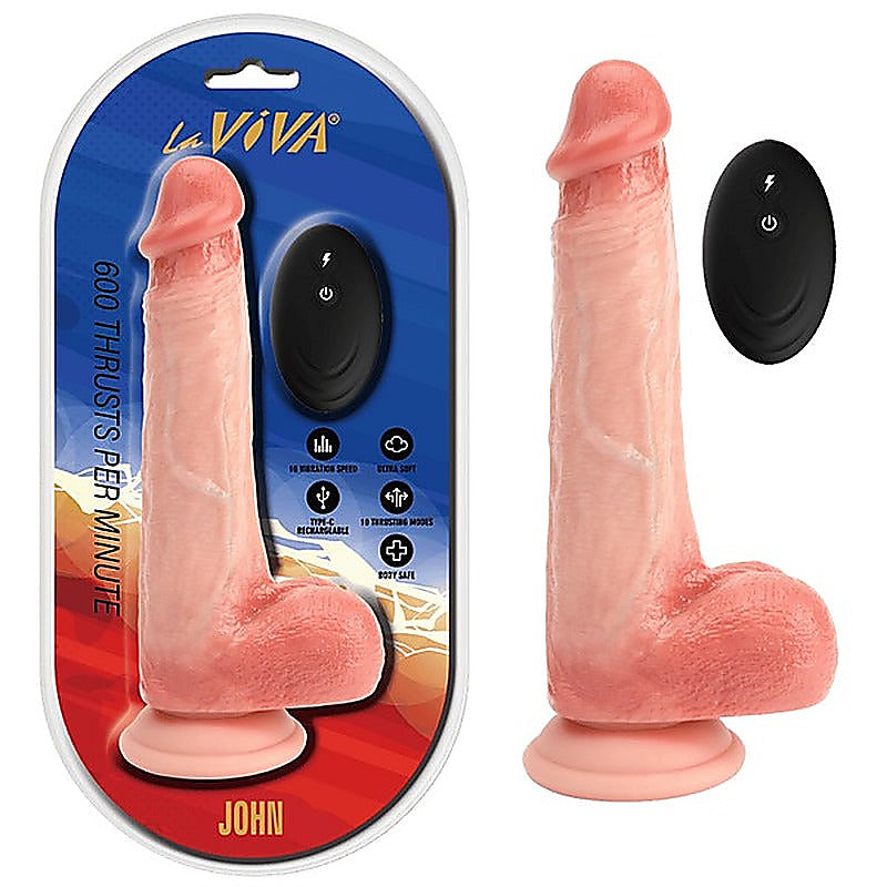Remote Control Rechargeable Realistic Dildo by La Viva - Vibrating Dildos