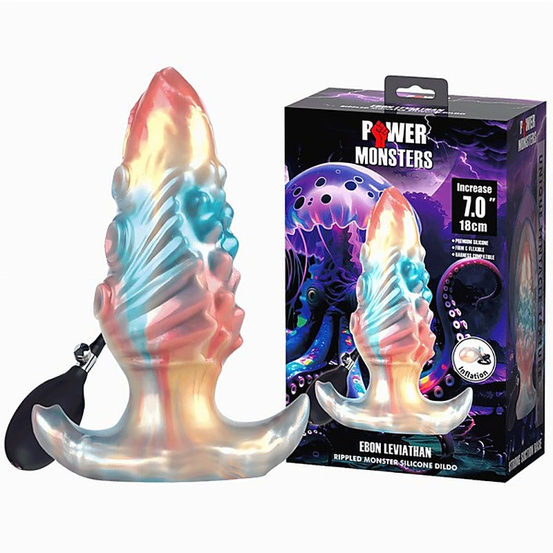 Baile Ebon Leviathan 7 Inch Inflatable Silicone Anal Plug - Butt Plugs