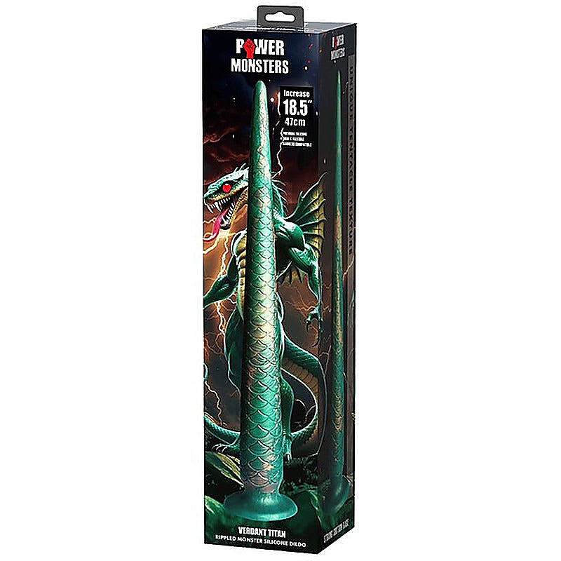 Verdant Titan 18.5 Inch Monster Silicone Dildo by Baile - Realistic Dildos