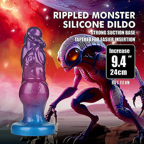 Rift Titan 9.4 Inch Inflatable Monster Silicone Dildo - Realistic Dildos