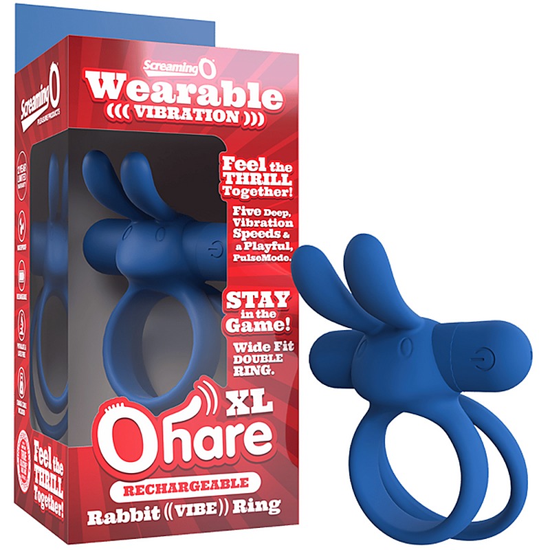 Screaming O Ohare XL Rechargeable Rabbit Vibe Penis Ring - Vibrating Cock Rings