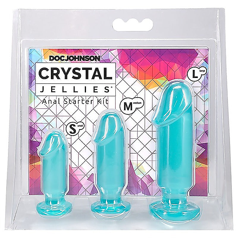 Crystal Jellies Beginner Anal Starter Kit by Doc Johnson - Butt Plugs