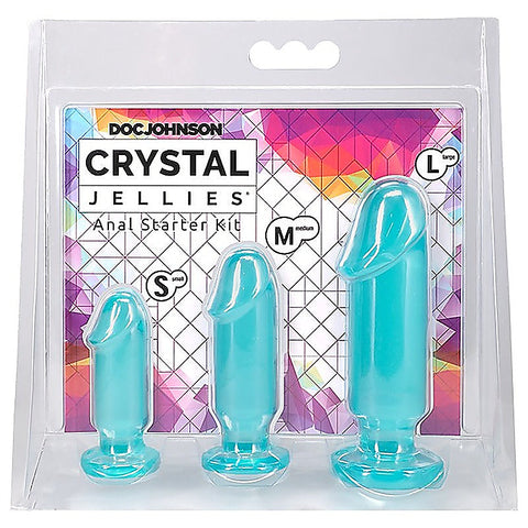 Crystal Jellies Beginner Anal Starter Kit by Doc Johnson - Butt Plugs