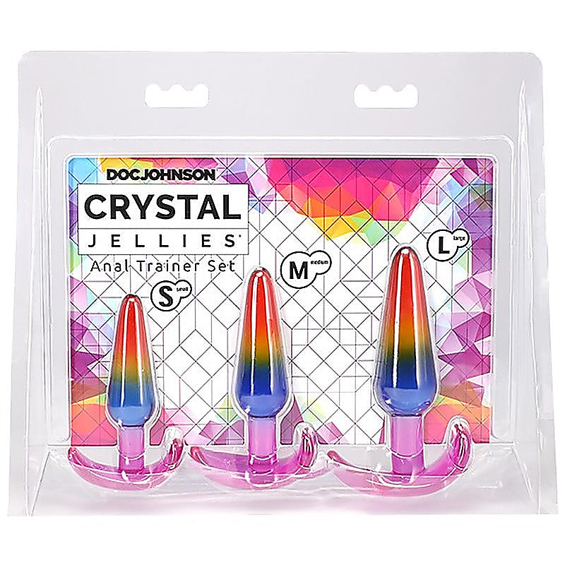 Crystal Jellies TPE Anal Trainer Set by Doc Johnson - Butt Plugs