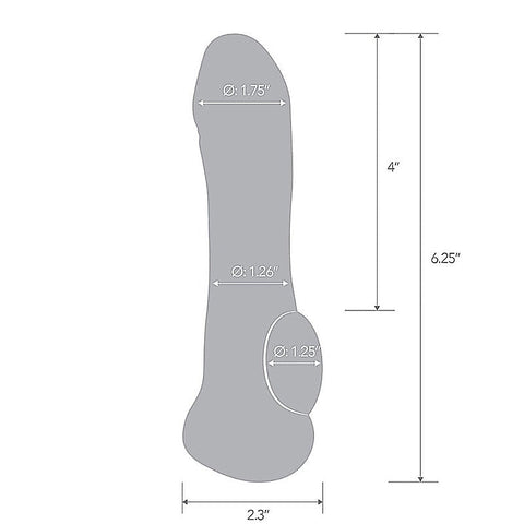 Blue Line 6.75 Inch Girthy Penis Enhancing Sleeve Extension - Penis Sleeves and Extenders