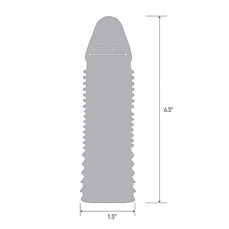 Blue Line 6.5 Inch Triple Sensation Penis Sleeve Extension - Penis Sleeves and Extenders