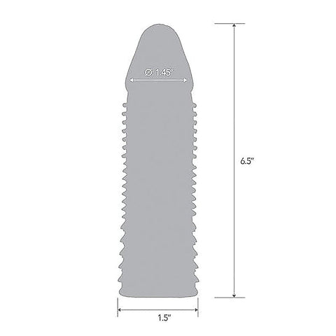 Blue Line 6.5 Inch Triple Sensation Penis Sleeve Extension - Penis Sleeves and Extenders
