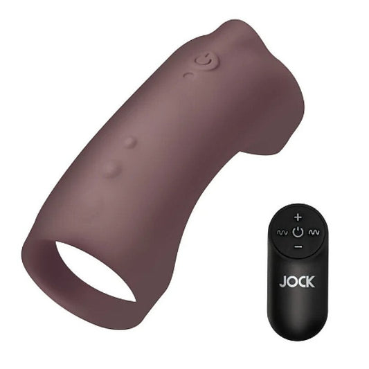 Curve Toys JOCK Vibrating Silicone Penis Sleeve - Penis Sleeves and Extenders