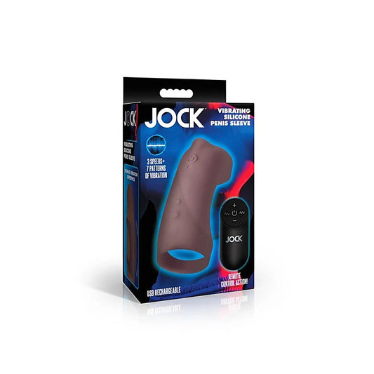 Curve Toys JOCK Vibrating Silicone Penis Sleeve - Penis Sleeves and Extenders