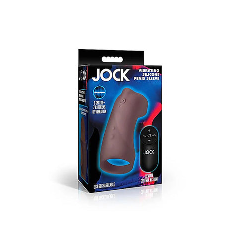 JOCK Vibrating Silicone Penis Sleeve by Curve Toys - Penis Sleeves and Extenders