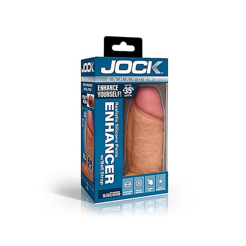 JOCK Enhancers 1 Inch Silicone Penis Sleeve by Curve Toys - Penis Sleeves and Extenders