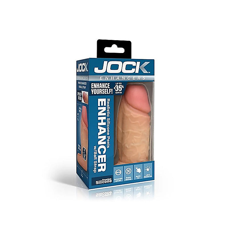 JOCK Enhancers 1 Inch Silicone Penis Sleeve by Curve Toys - Penis Sleeves and Extenders
