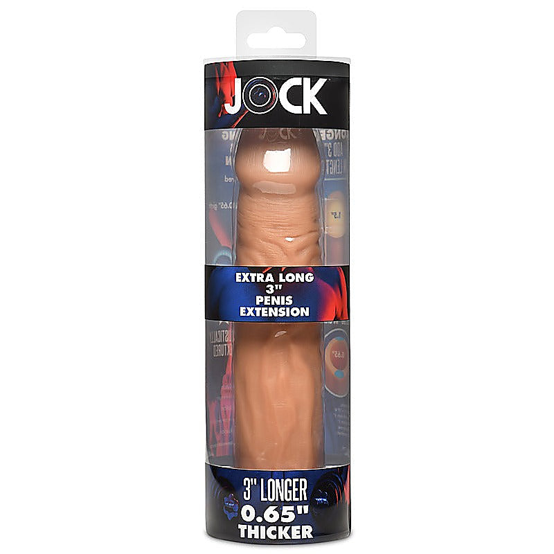 JOCK Extra Long 3 Inch Penis Extension Sleeve by Curve Toys - Penis Sleeves and Extenders