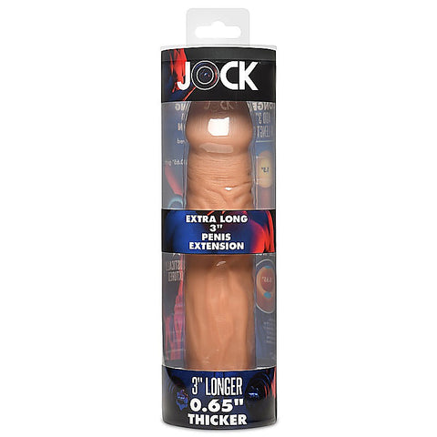 JOCK Extra Long 3 Inch Penis Extension Sleeve by Curve Toys - Penis Sleeves and Extenders
