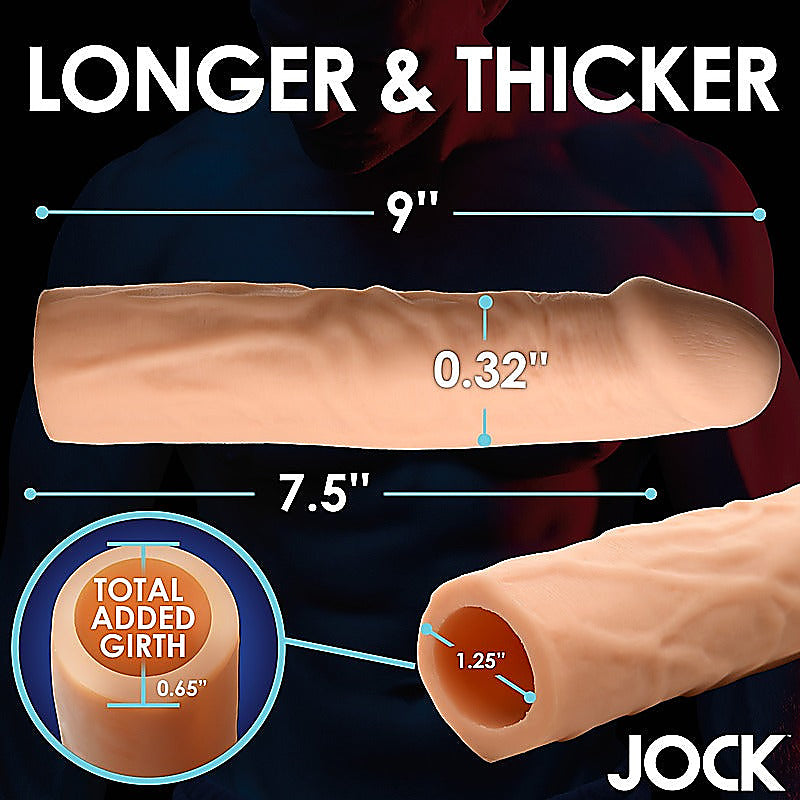JOCK Extra Long 1.5 Inch Penis Extension Sleeve - Penis Sleeves and Extenders
