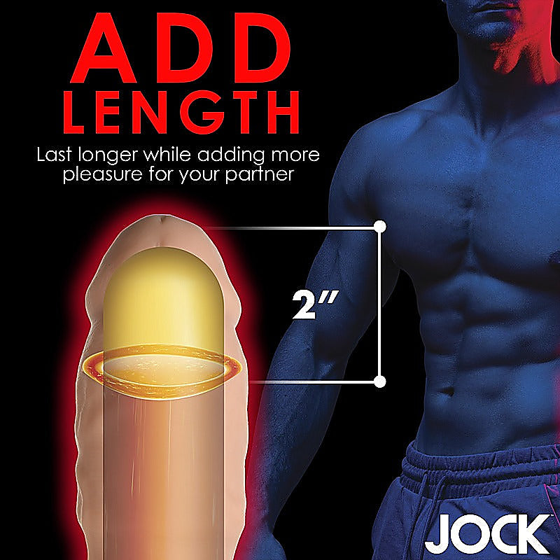 JOCK Extra Thick 2 Inch Penis Extension Sleeve by Curve Toys - Penis Sleeves and Extenders