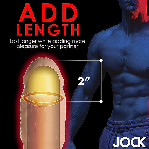 JOCK Extra Thick 2 Inch Penis Extension Sleeve by Curve Toys - Penis Sleeves and Extenders