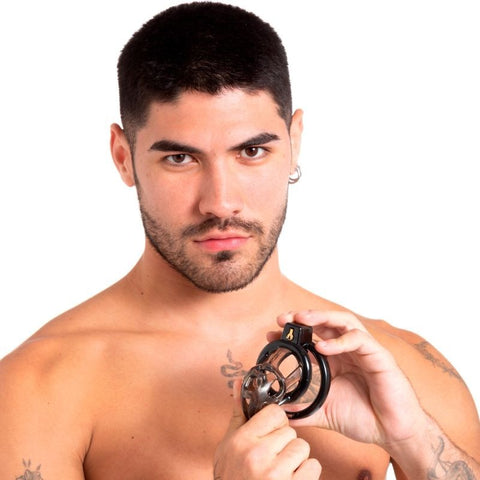 Gladiator Size 1 Soft Cock Cage with Pussification Plug - Male Chastity