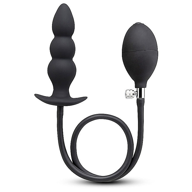 Beaded Silicone Inflatable Anal Plug by B-Vibe - Butt Plugs