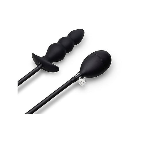 Beaded Silicone Inflatable Anal Plug by B-Vibe - Butt Plugs