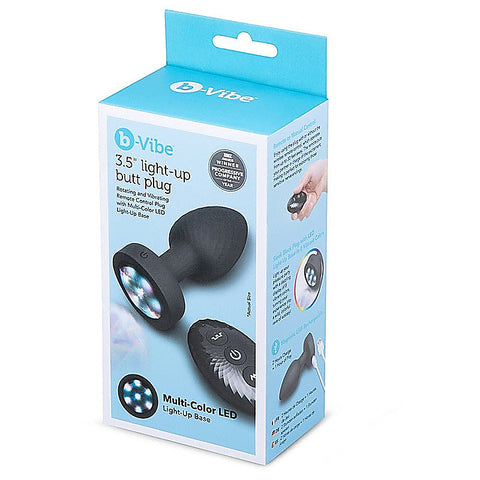 Light Up Remote Controlled Vibrating Butt Plug by B-Vibe - Butt Plugs