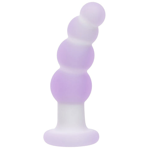 Lavender Haze Beaded Curved Anal Probe by California Exotics - Anal Beads and Balls