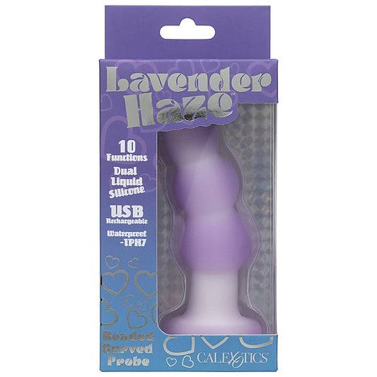 CalExotics Lavender Haze Beaded Curved Anal Probe