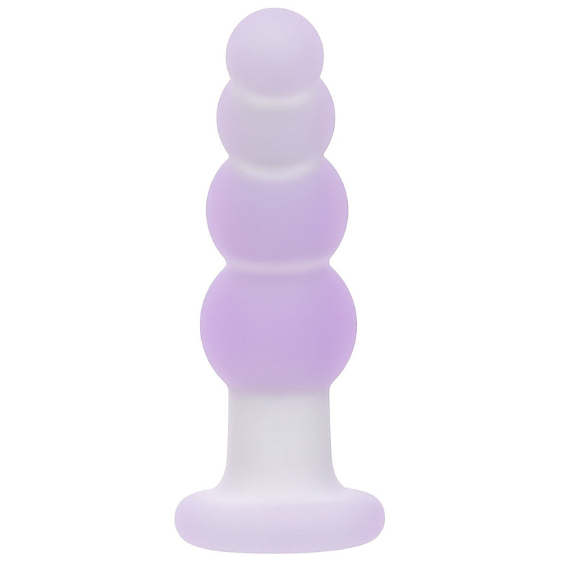 Lavender Haze Beaded Curved Anal Probe by California Exotics - Anal Beads and Balls