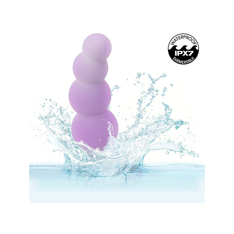 Lavender Haze Beaded Curved Anal Probe by California Exotics - Anal Beads and Balls