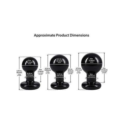 The Classic Round 3 Piece Butt Plug Set by Doc Johnson - Butt Plugs