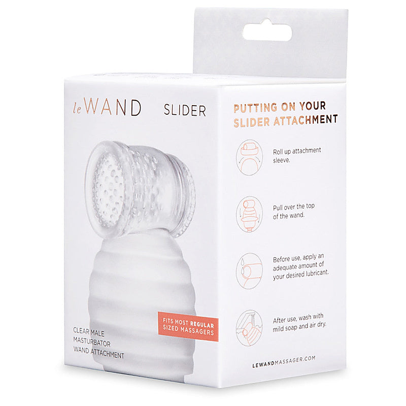 Clear Male Masturbator Wand Attachment by Le Wand - Masturbators and Strokers