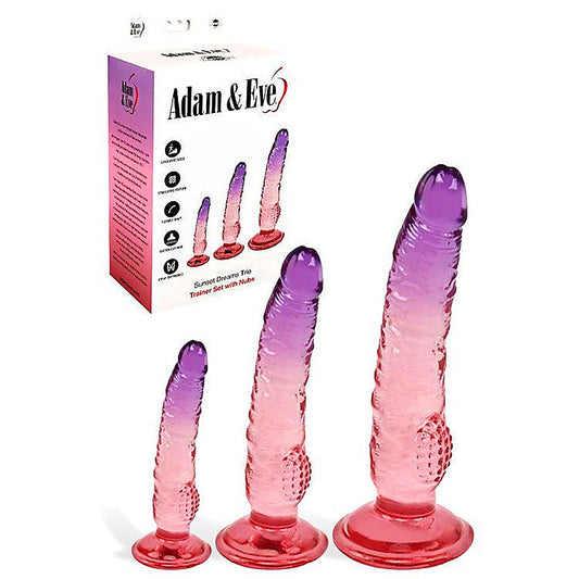 Adam & Eve SUNSET DREAMS TRIO Dildos Set of 3 Sizes