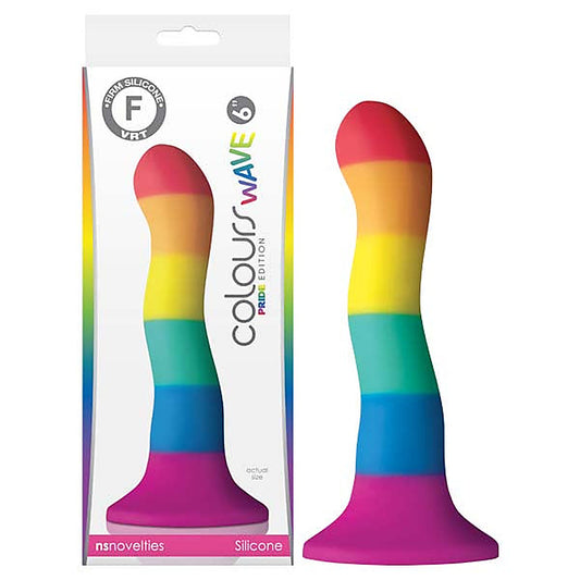 NS Novelties Colours Pride Edition 6 Inch Wave Dong