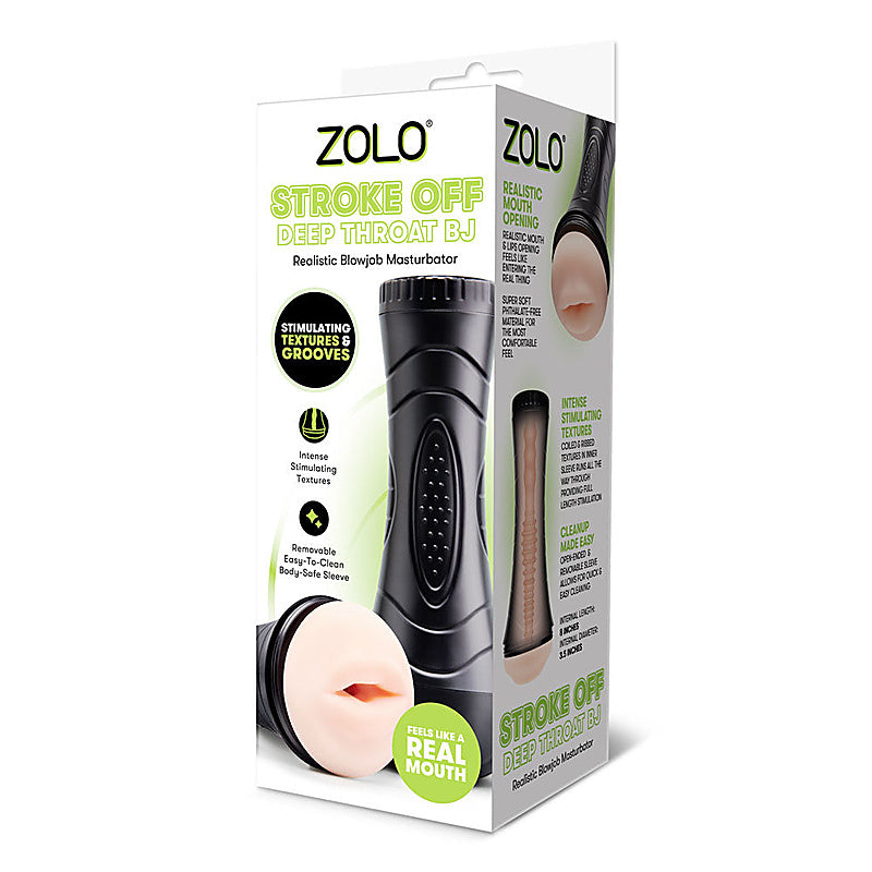 Zolo STROKE OFF Deep Throat BJ by Xgen Products - Masturbators and Strokers