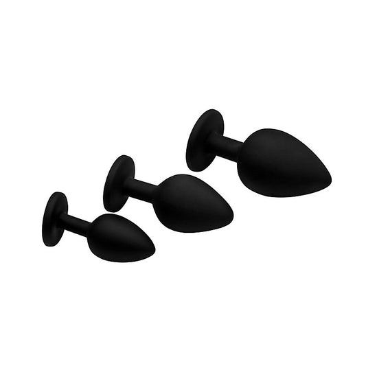 XR Brands Dirty Words 3 Piece Anal Plug Set