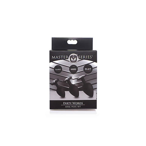 Dirty Words 3 Piece Anal Plug Set by XR Brands - Butt Plugs