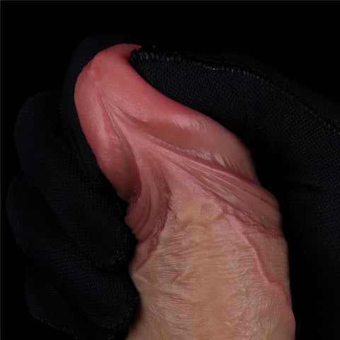 Realistic Dual Layered Silicone Dildo with Balls Suction - Realistic Dildos