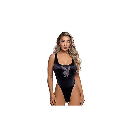 Playboy Bling Bunny Stretch Fabric Womens Teddy
