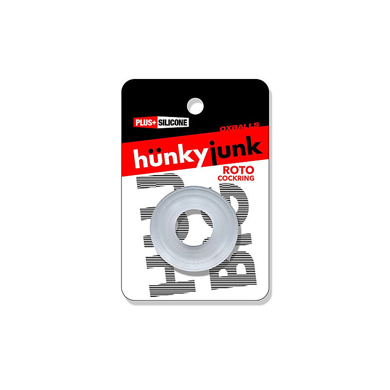 Roto Grooved Gripper Ribbed Cock Ring by Hunkyjunk - Stretchy Cock Rings