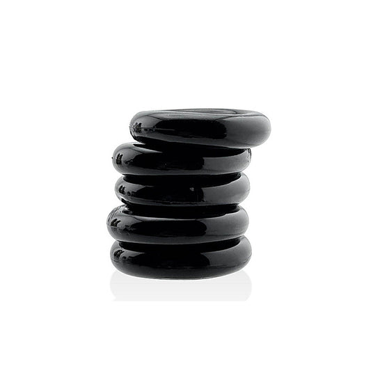 Hunkyjunk Jacker Stack 5 Piece Strong Cock Ring Set - Cock Ring Sets