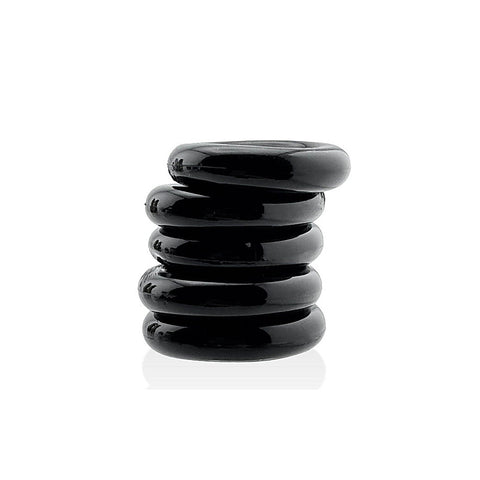 Jacker Stack 5 Piece Strong Cock Ring Set by Hunkyjunk - Cock Ring Sets
