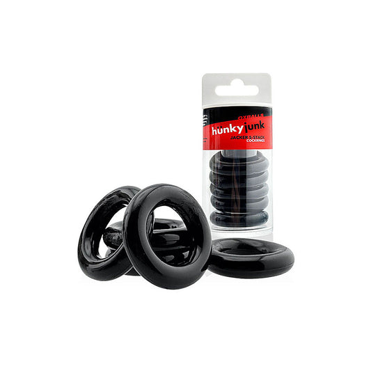 Hunkyjunk Jacker Stack 5 Piece Strong Cock Ring Set - Cock Ring Sets