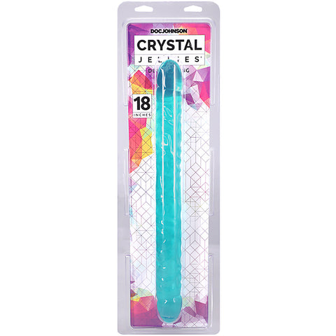 18 Inch Crystal Jellies Flexible Double Dong by Doc Johnson - Realistic Dildos