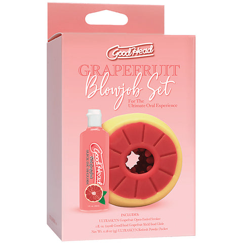 Grapefruit Blowjob Stroker Set by Doc Johnson - Masturbators and Strokers