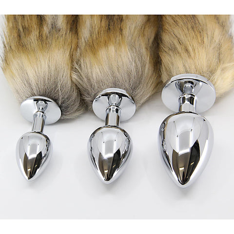 Fox Tail Aluminium Alloy Butt Plug Small by Love In Leather - Butt Plugs