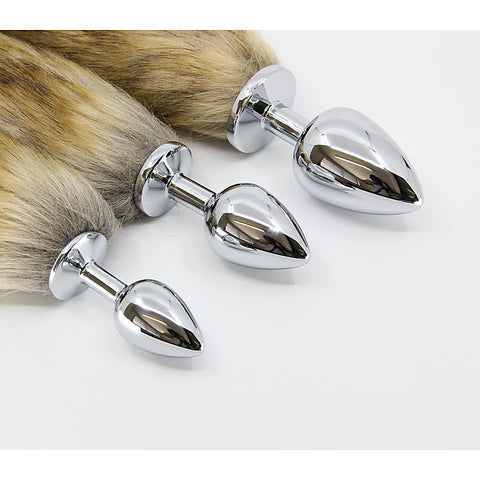 Fox Tail Aluminium Alloy Butt Plug Small by Love In Leather - Butt Plugs