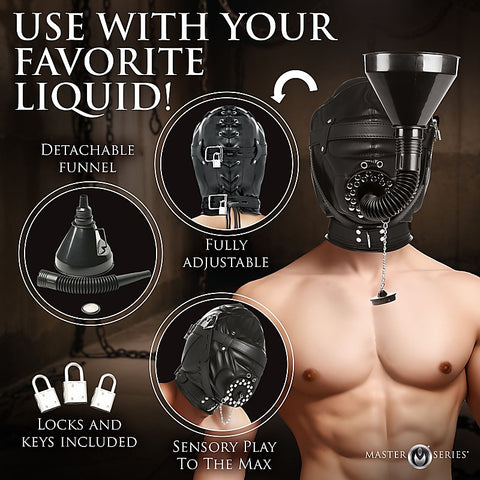 Master Series Degraded Sensory Deprivation Hood - Bondage Hoods