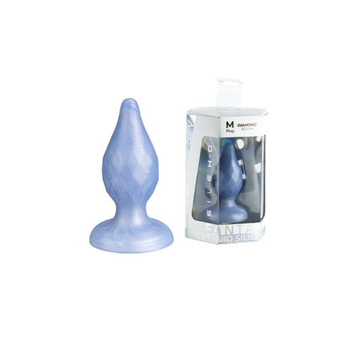 Slixed Diamond Fantasy Liquid Silicone Anal Plug - Butt Plugs
